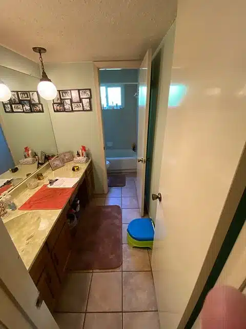 family bathroom remodel before